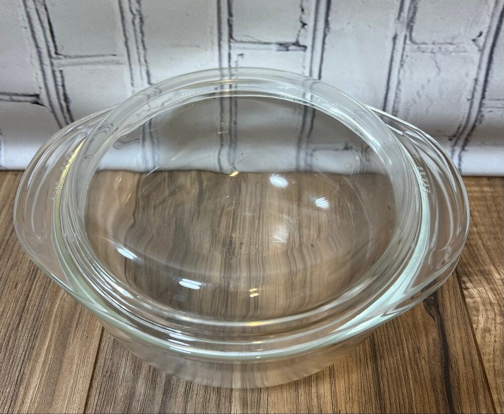 Vintage Pyrex 022 1 Qt Clear Glass Casserole Dish w/ 682-C Lid USA Ovenware